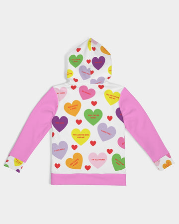 Valentine's Sweet Tart Hearts Girls Hoodie - 0