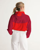 Berry Cherry Ladies Cropped Windbreaker-2