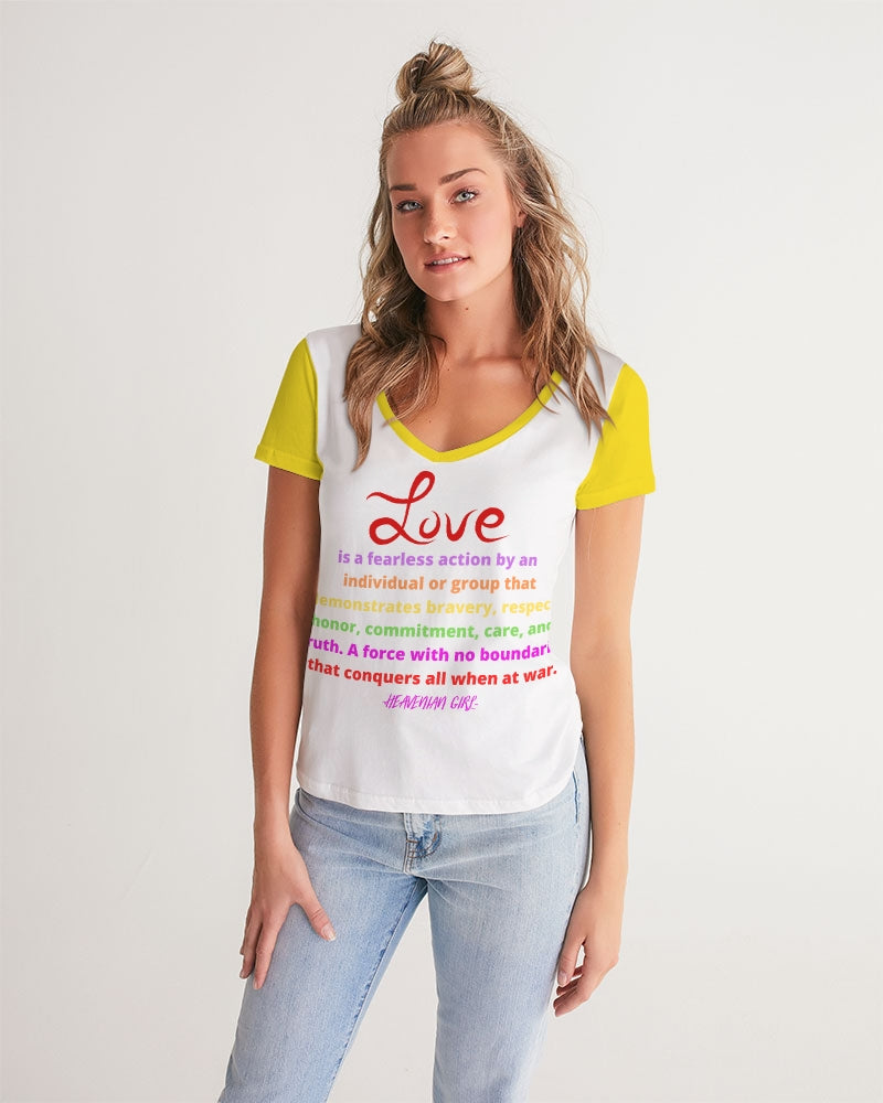 LOVE IS Ladies V-Neck Tee