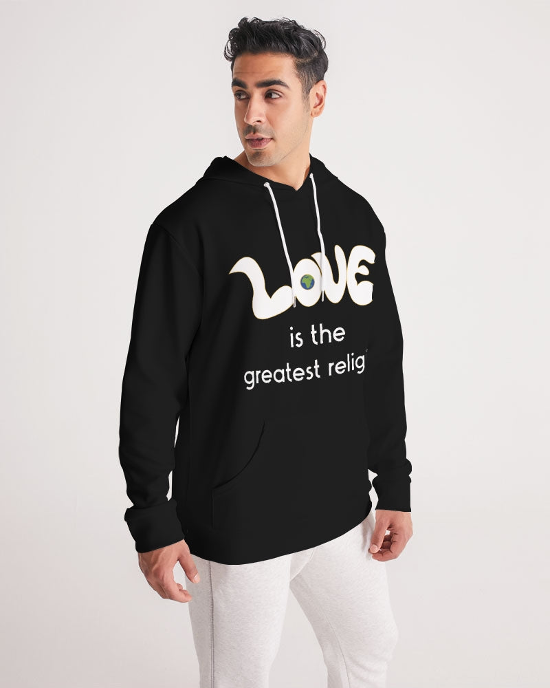 Love Is The Greatest Religion Men's Hoodie (QR CODE ON THE BACK FOR BRAND SUPPORTERS)