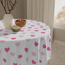 Pink Hearts Table Cloth-2