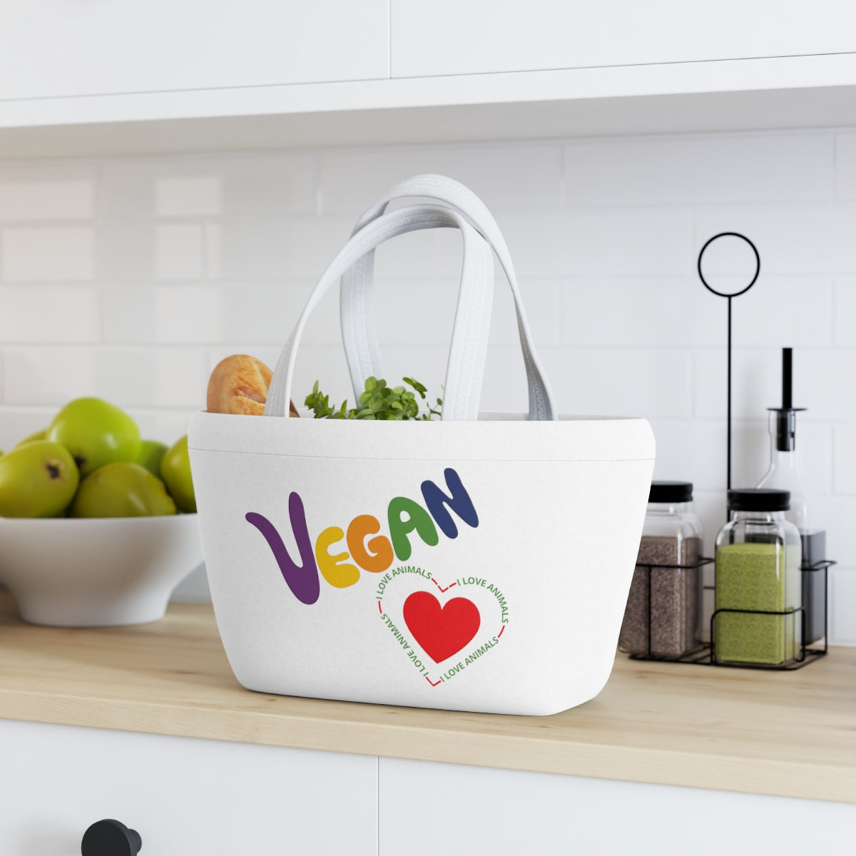 Vegan Heart Lunch Bag