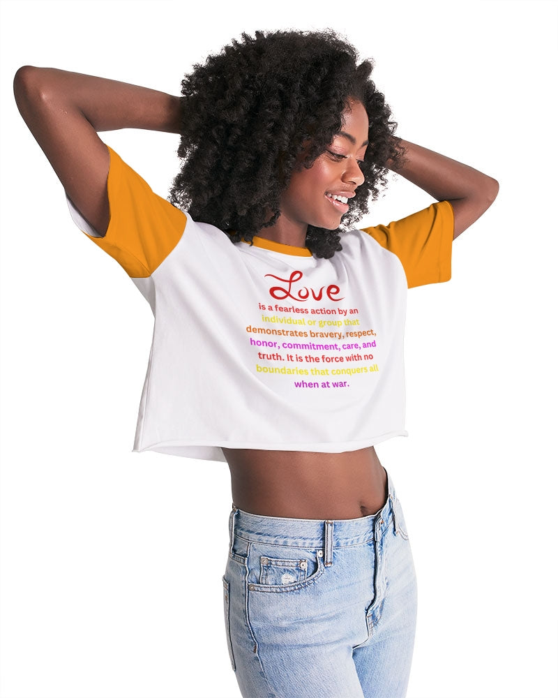 LOVE IS Ladies Lounge Cropped Tee