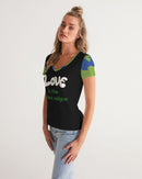 Love Is The Greatest Religion Ladies V-Neck Tee (QR CODE ON BACK FOR BRAND SUPPORTERS)-6