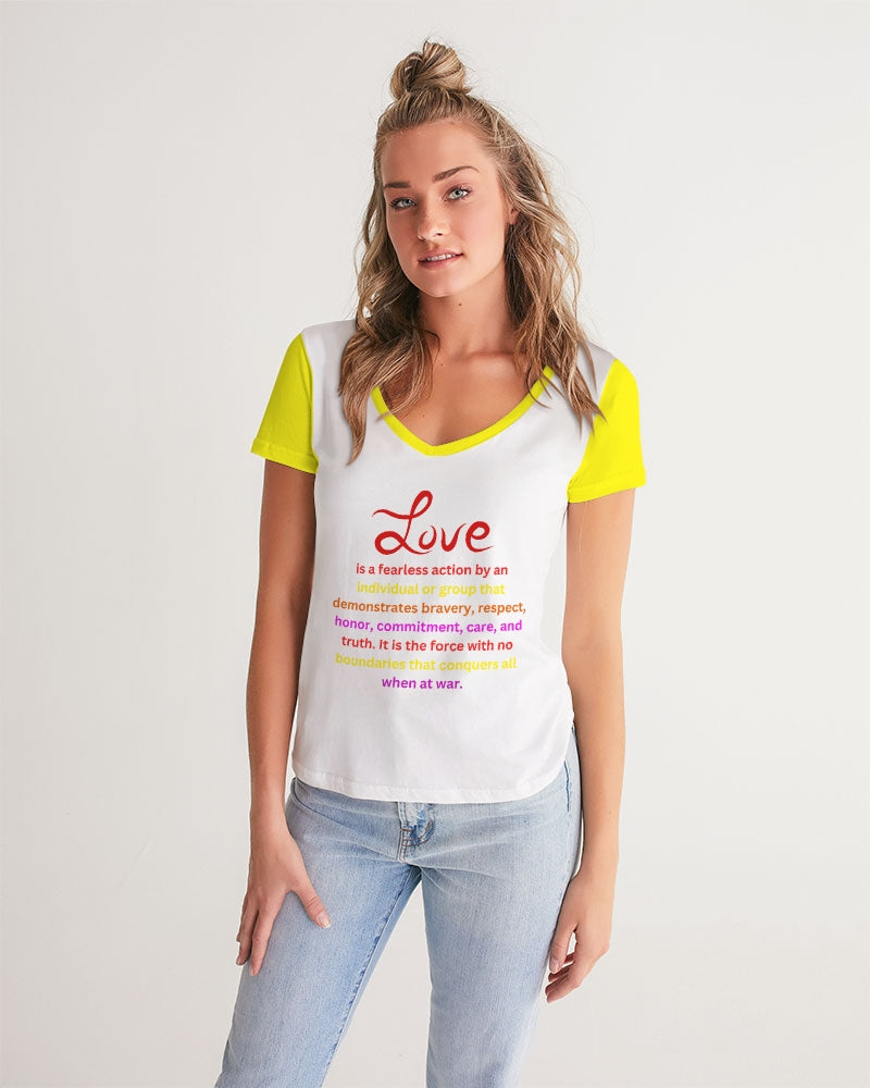 LOVE IS Ladies V-Neck Tee