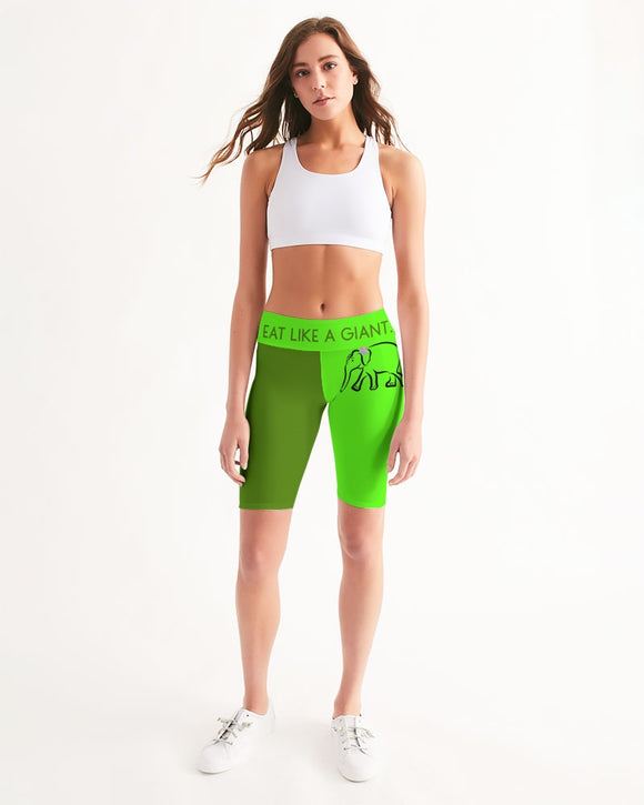 Eat Like A Giant Ladies Mid-Rise Bike Shorts