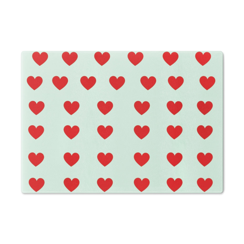 Valentine's Red Hearts Cutting Board