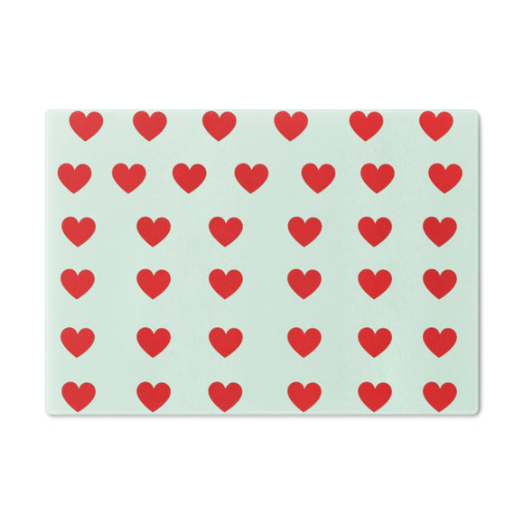 Valentine's Red Hearts Cutting Board