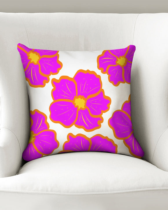 Cali Flower 16x16 Throw Pillow Case