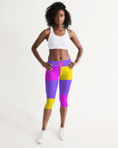 Cali Flower Ladies Mid-Rise Capri-3