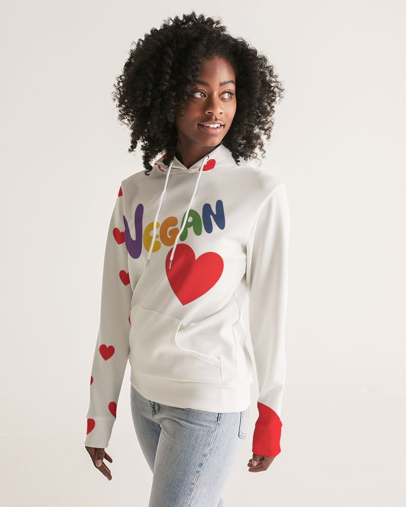 Vegan Heart Ladies Hoodie