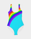 Rainbowbrite Aqua Ladies One-Piece Swimsuit-5