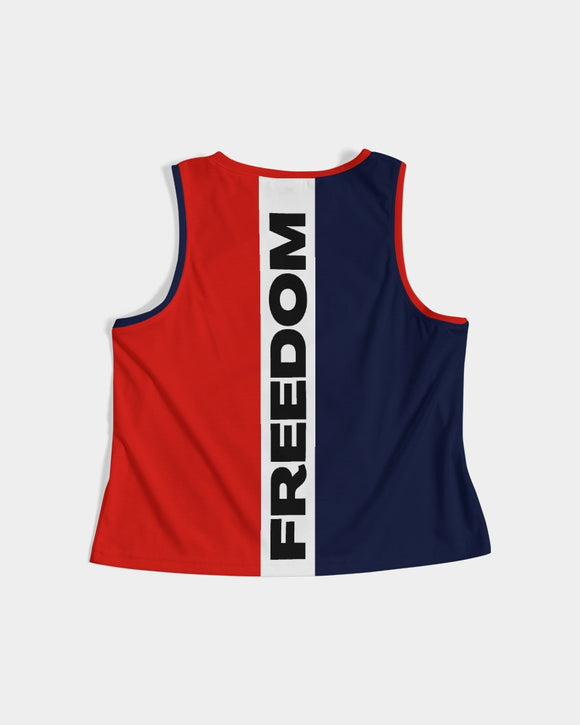 Unity and Freedom Ladies Cropped Tank