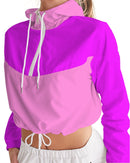 Pink Pink Ladies Cropped Windbreaker-8