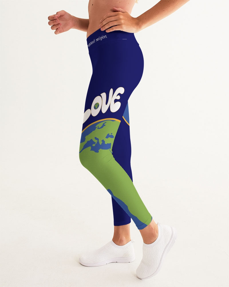 Love Is The Greatest Religion Ladies Yoga Pants - 0