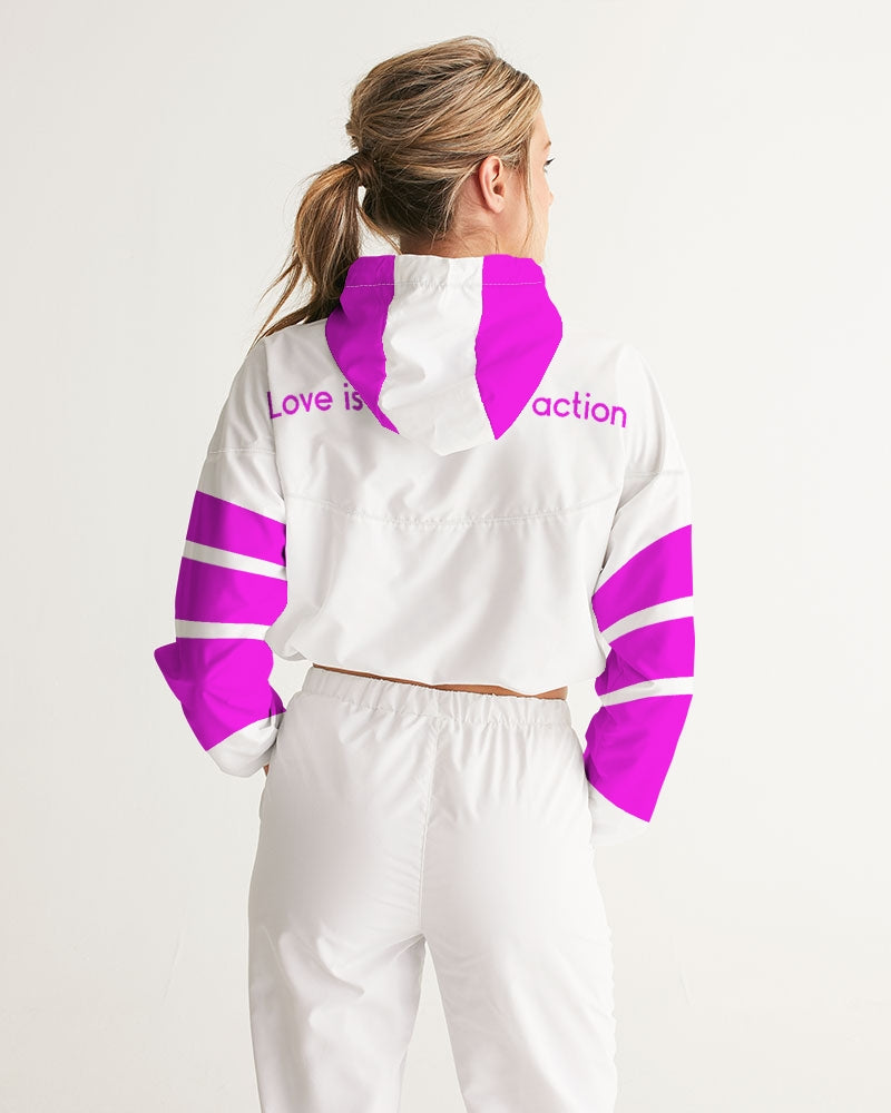 LOVE IS Ladies Cropped Windbreaker