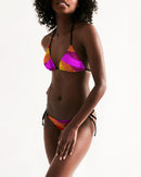 Bright Swirl Ladies Triangle String Bikini-2
