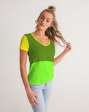 Lemon Lime Ladies V-Neck Tee-3