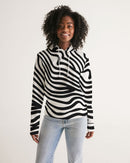 Zebra Print Ladies Hoodie-2