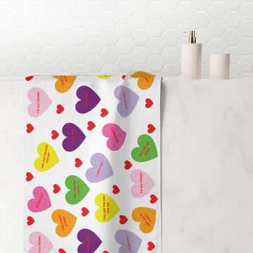 Sweet Tart Hearts Premium Towel
