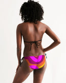 Bright Swirl Ladies Triangle String Bikini-4