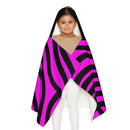 Zebra Pink Girls Hooded Towel-3