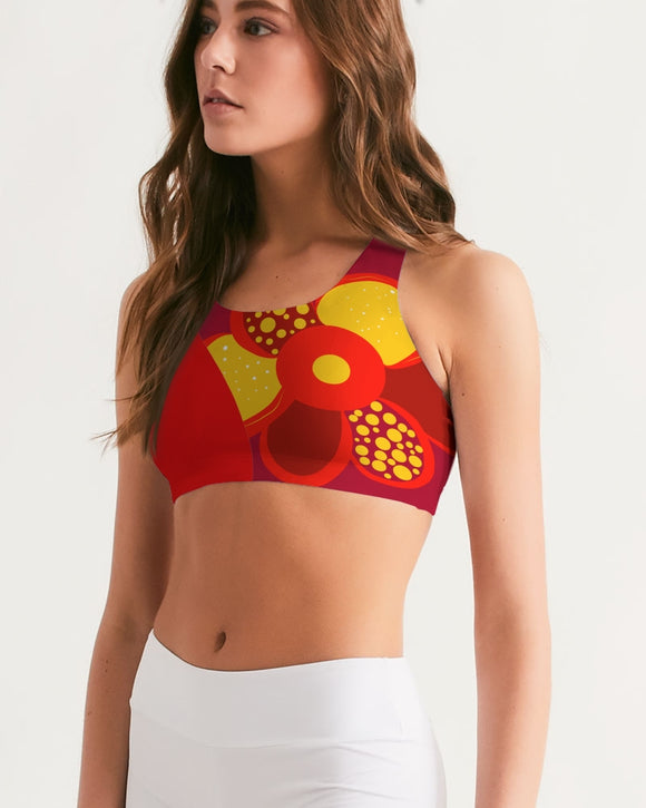 Fire Flower Ladies Seamless Sports Bra