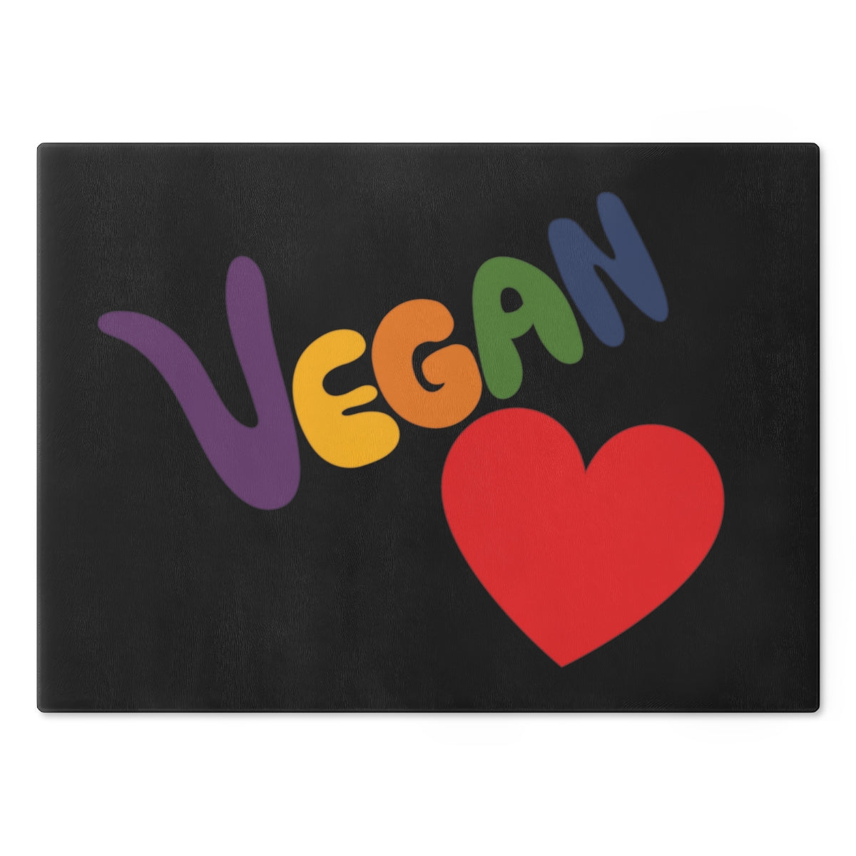 Vegan Heart Black Cutting Board