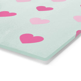 Pink Hearts Cutting Board