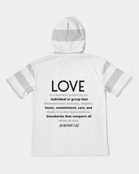 LOVE IS Men's Short Sleeve Hoodie