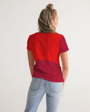 Fire Flower Ladies V-Neck Tee-5