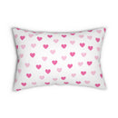 Pink Hearts Spun Polyester Lumbar Pillow-1