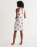 Pink Hearts Ladies Halter Dress-3