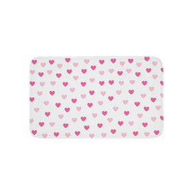 Pink Hearts Memory Foam Bath Mat - 0