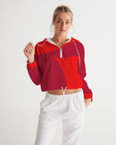 Berry Cherry Ladies Cropped Windbreaker-4