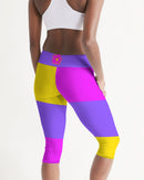 Cali Flower Ladies Mid-Rise Capri-2