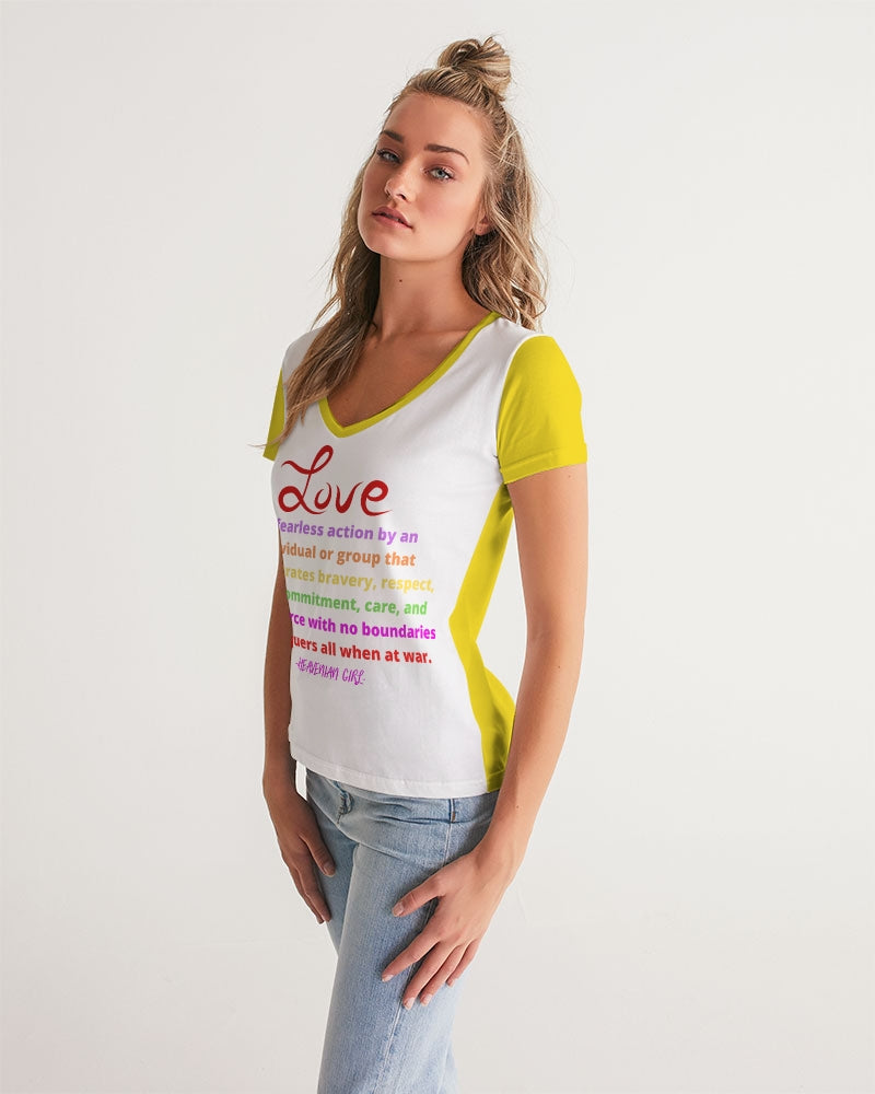 LOVE IS Ladies V-Neck Tee