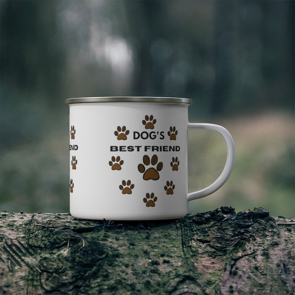 Dog's Best Friend Enamel Camping Mug