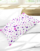 Pink and Purple Dot World Queen Pillow Case-1