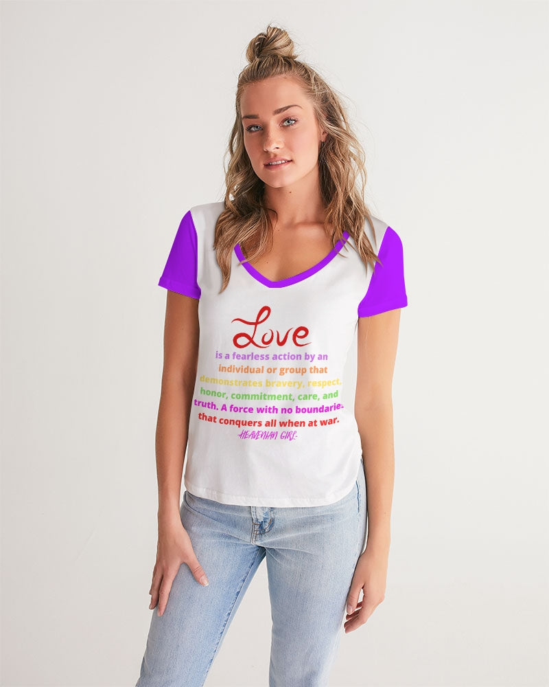 LOVE IS Ladies V-Neck Tee