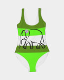 Eat Like A Giant Ladies One-Piece Swimsuit-5