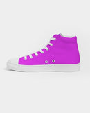 Solid Hot Pink Ladies Hightop Canvas Shoe-7