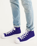 Navy Blue Men's Hightop Canvas Shoe-1
