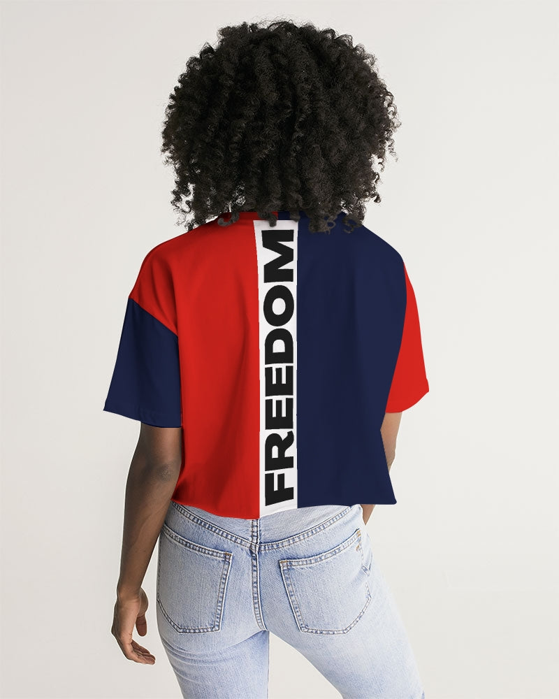 Unity and Freedom Ladies Lounge Cropped Tee