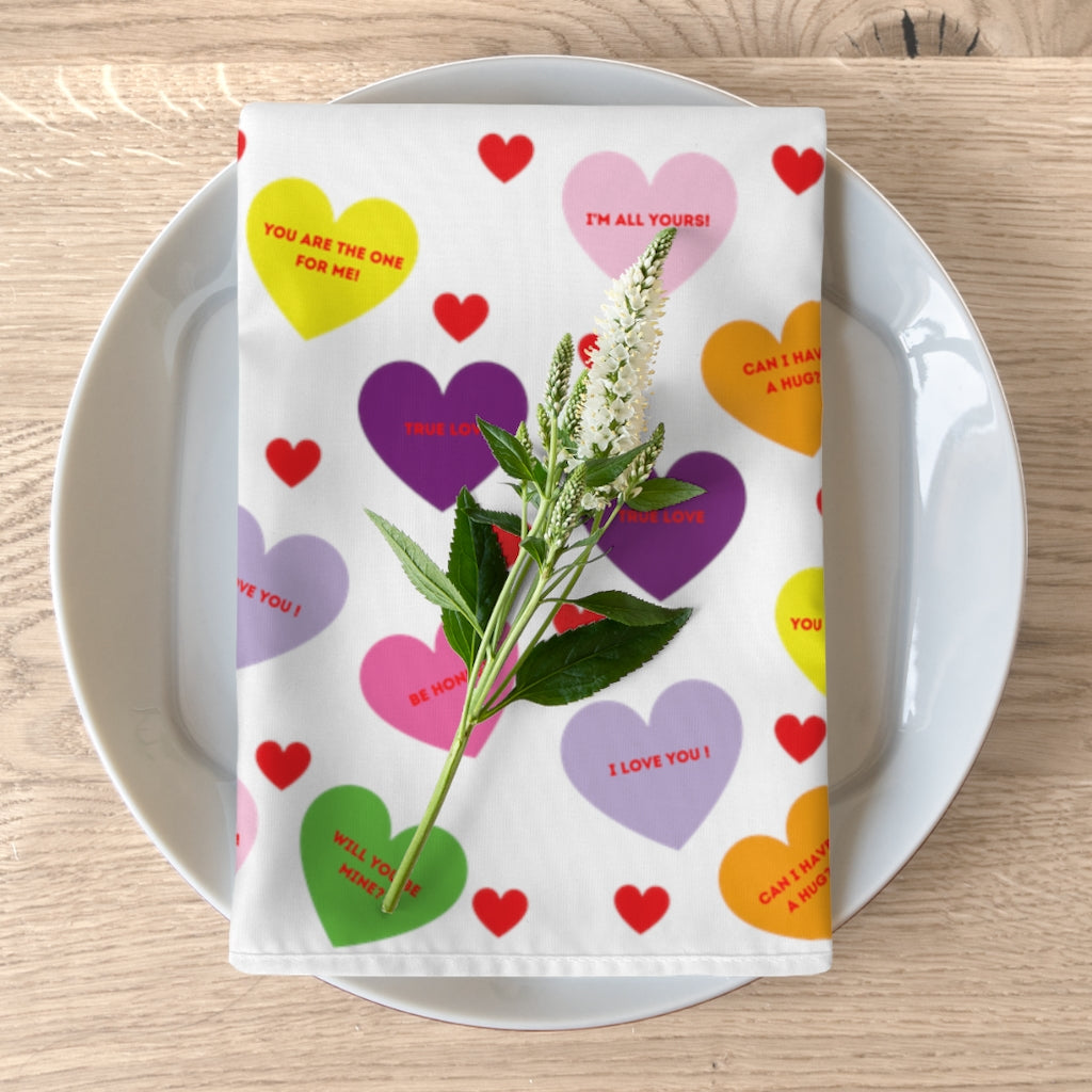 Sweet Tart Hearts Napkins