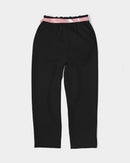 Peach Tulip Ladies Belted Tapered Black Pants-2