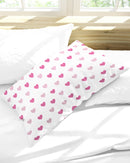 Pink Hearts Queen Pillow Case-1