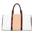 Classic Peach Tan/White Waterproof Small Travel Bag-3