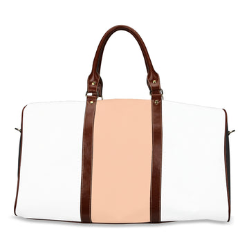 Classic Peach Tan/White Waterproof Small Travel Bag