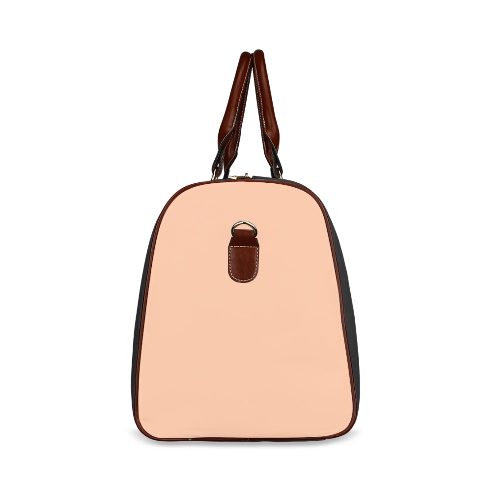 Classic Peach Tan/White Waterproof Small Travel Bag - 0